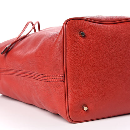 Burberry Grainy Calfskin Medium Ashby Hobo Cadmium Red 8 of 10