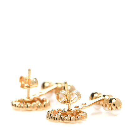 Gucci 18K Yellow Gold Pearl GG Running Earrings 3 of 5