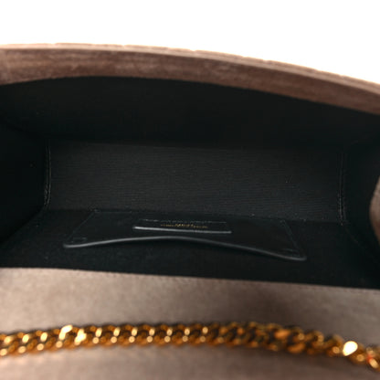 Saint Laurent Suede Mixed Matelasse Triquilt Small Monogram Envelope Satchel Rosy Sand 5 of 9