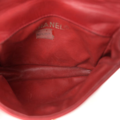 Chanel Lambskin Quilted Waist Chain Belt Flap Bag Red 5 of 14