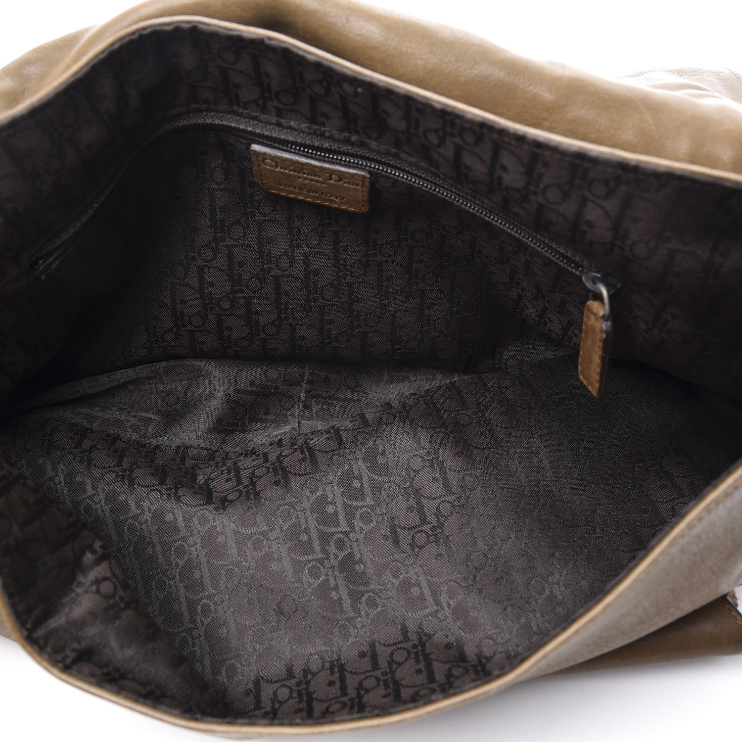 Christian Dior Calfskin Gaucho Double Saddle Bag Brown 4 of 12