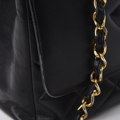 Chanel Lambskin Quilted XL Jumbo Single Flap Black 24 of 28