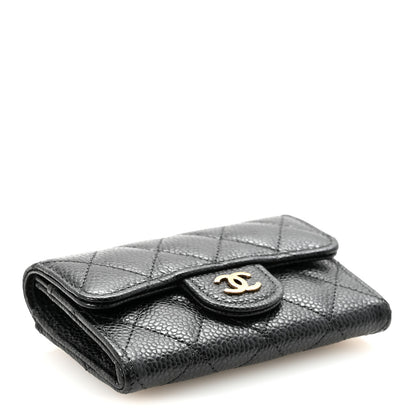 Chanel Caviar Quilted Flap Card Holder Wallet Black 4 of 9