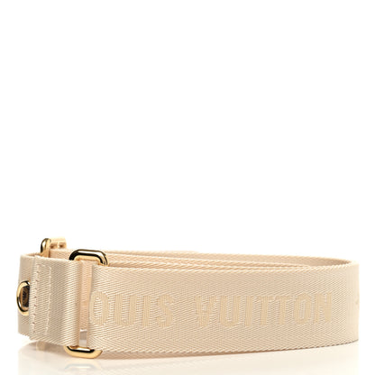 Louis Vuitton Jacquard Monogram Adjustable Shoulder Strap New Creme 2 of 3
