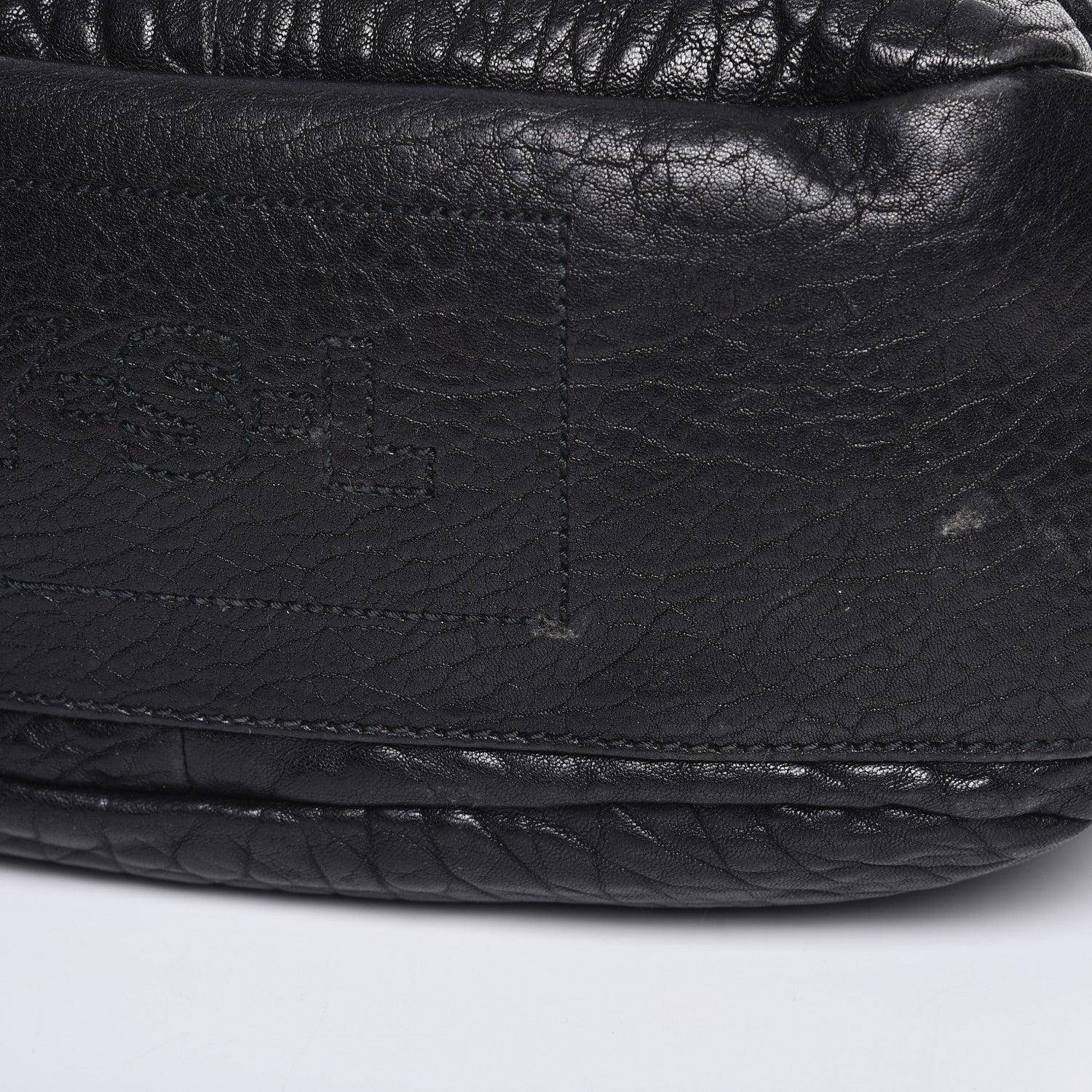 Saint Laurent Grained Calfskin Medium Besace Shoulder Bag Black 12 of 13