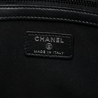 Chanel Pearly Lambskin Quilted Medium Cosmetic Case So Black 6 of 8