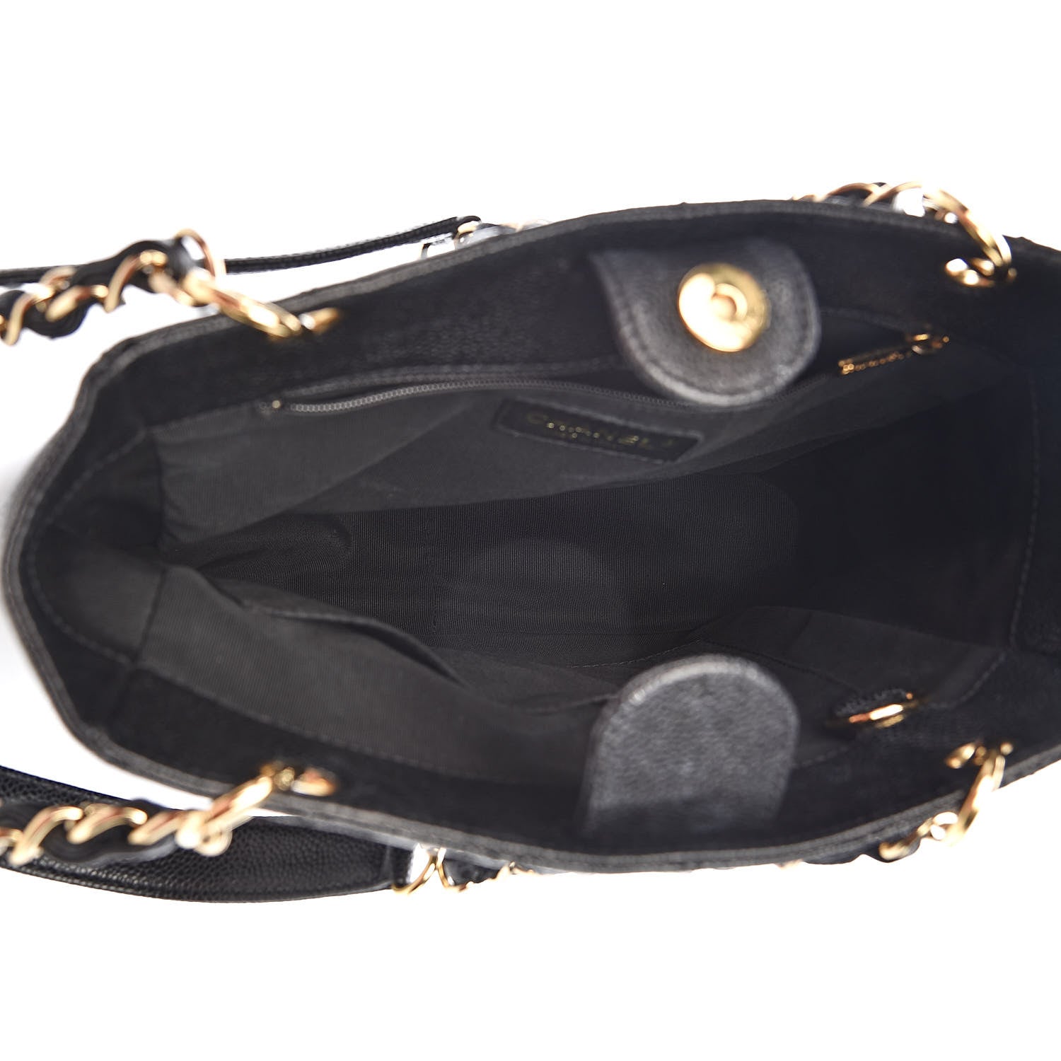 Chanel Caviar Quilted Petit Shopping Tote PST Black 5 of 12