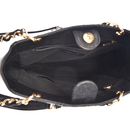 Chanel Caviar Quilted Petit Shopping Tote PST Black 5 of 12