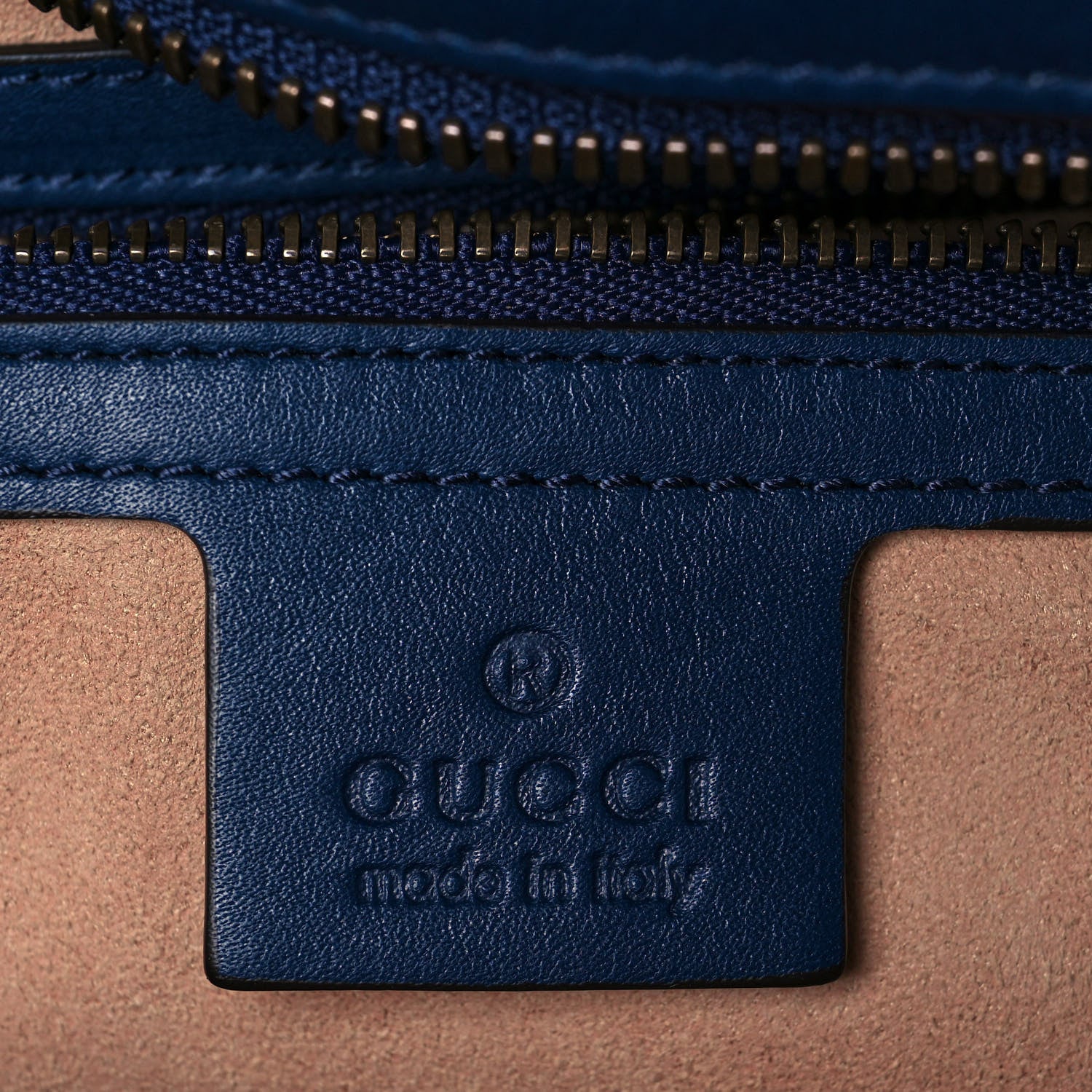 Gucci Calfskin Matelasse GucciGhost Medium GG Marmont Chain Shoulder Bag Blue Agata Hibiscus Red 5 of 11