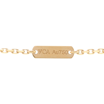 Van Cleef & Arpels 18K Yellow Gold Mother of Pearl Vintage Alhambra Pendant Necklace 5 of 6
