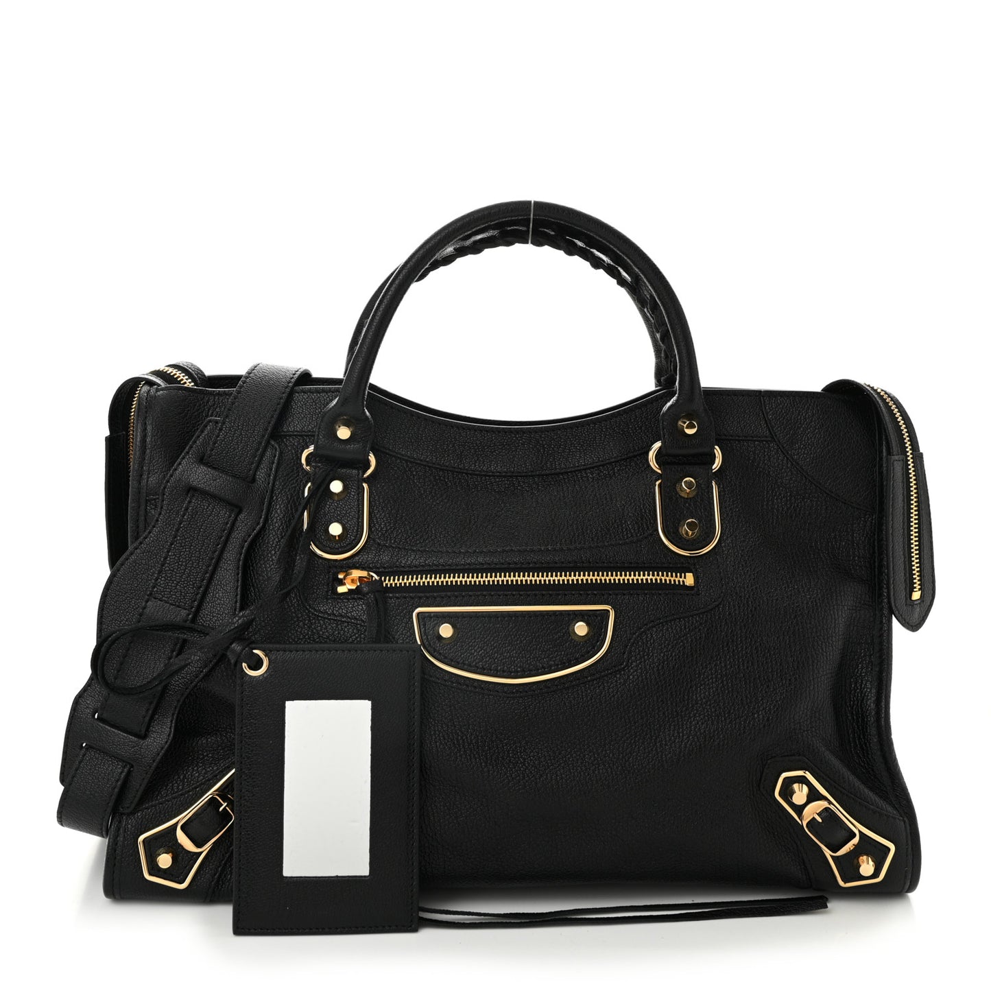 Chevre Gold Metallic Edge Hardware City Black
