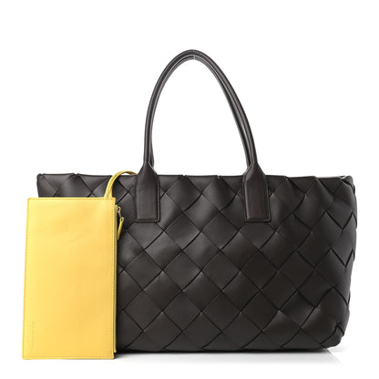 Bottega Veneta Nappa Intrecciato Maxi Cabat Tote Brown Yellow 1 of 10
