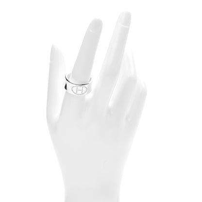 Hermes Sterling Silver GM Eclipse Ruban Ring 59 8.75 2 of 6