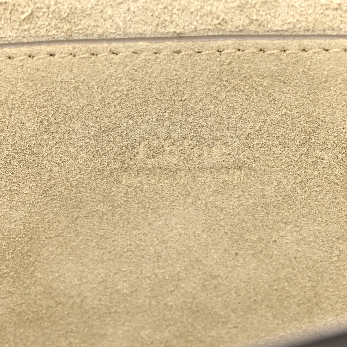 Suede Calfskin Small Faye Shoulder Bag Motty Grey