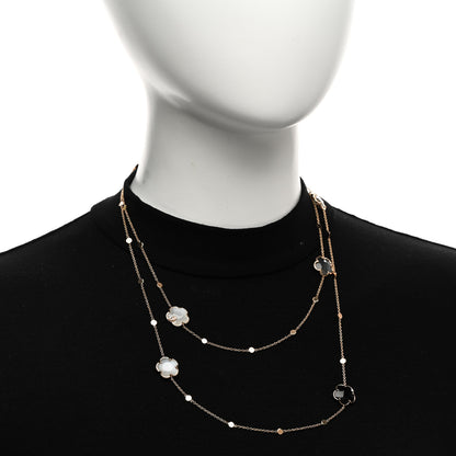 Pasquale Bruni 18K Rose Gold Diamond Moonstone Black Onyx Boquet Lumaire Station Necklace 2 of 5