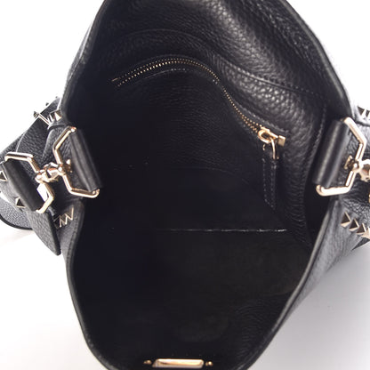 Valentino Garavani Pebbled Calfskin Small Rockstud Flip-Lock Messenger Bag Black 5 of 6