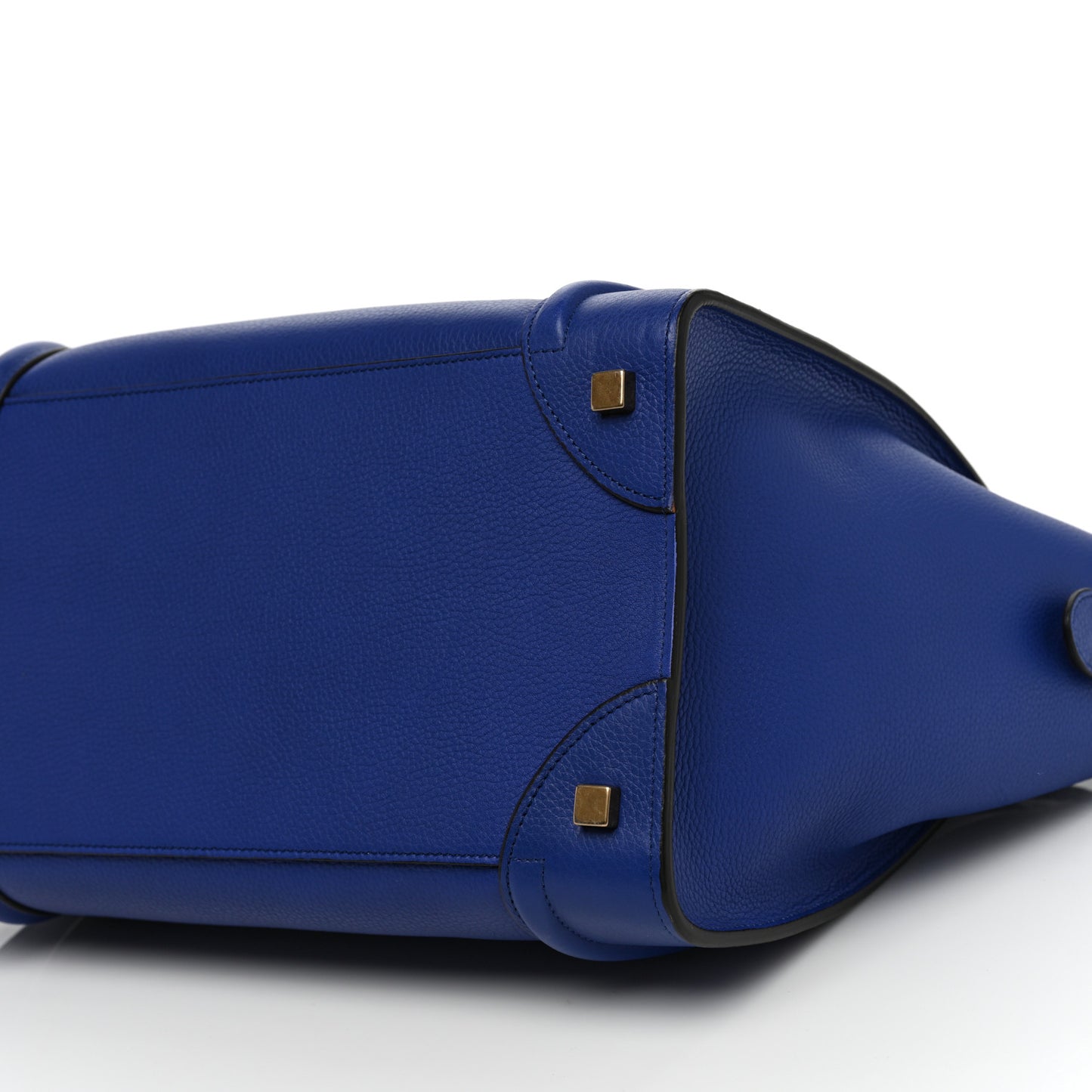 Drummed Calfskin Mini Luggage Indigo