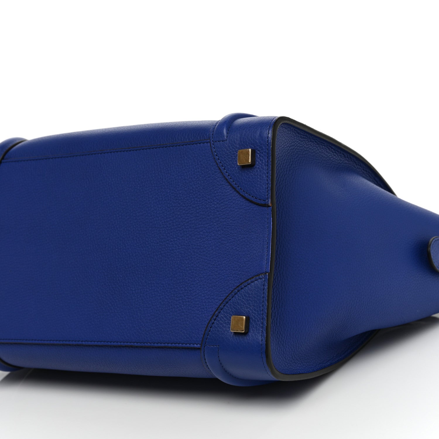Celine Drummed Calfskin Mini Luggage Indigo 8 of 8