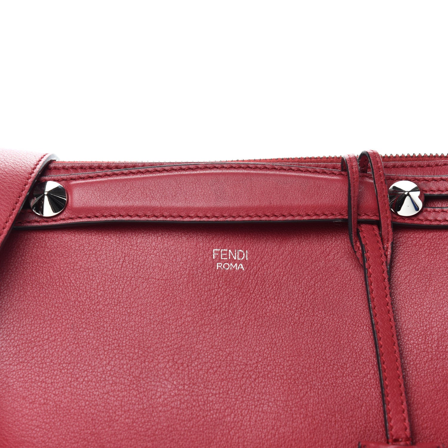 Fendi Vitello Dolce Marmol Medium By The Way Boston Bag Ciliegia 8 of 11