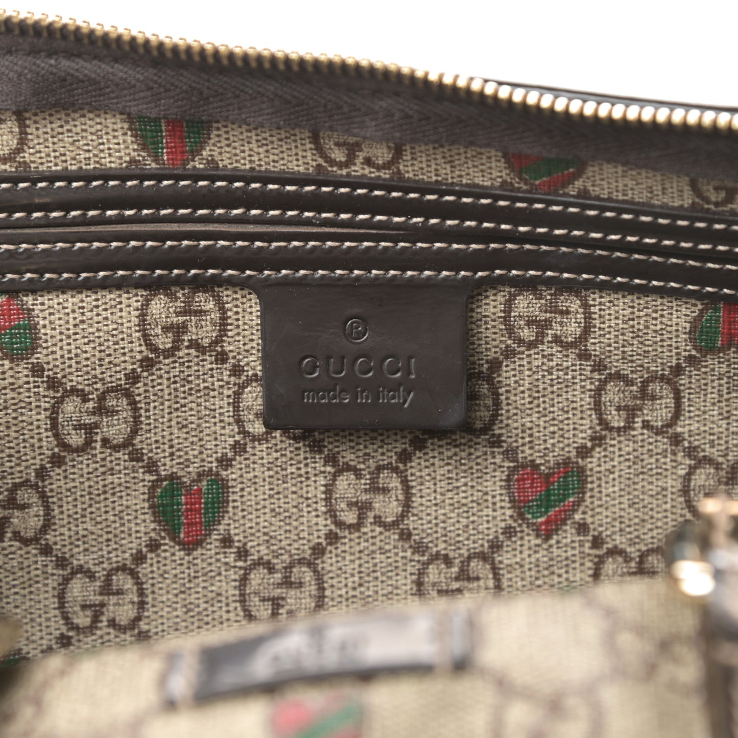 GG Plus Monogram Hearts Medium Joy Boston Dark Brown
