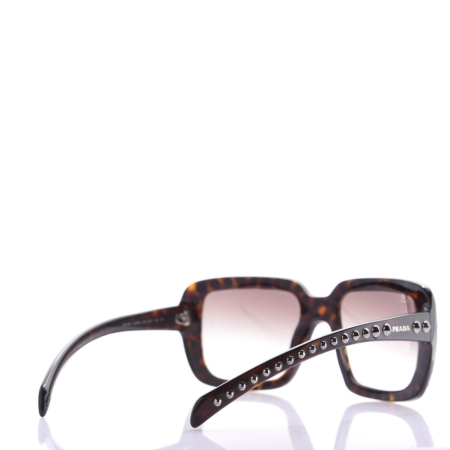 Prada Square Studded Ornate Sunglasses SPR 30Q Tortoise 3 of 9