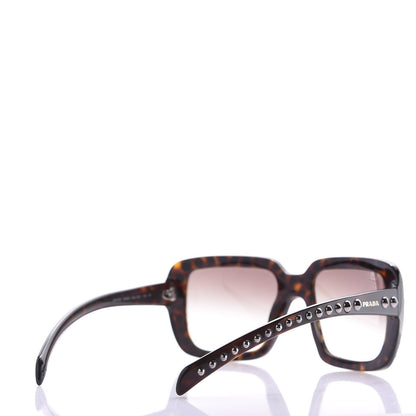 Prada Square Studded Ornate Sunglasses SPR 30Q Tortoise 3 of 9