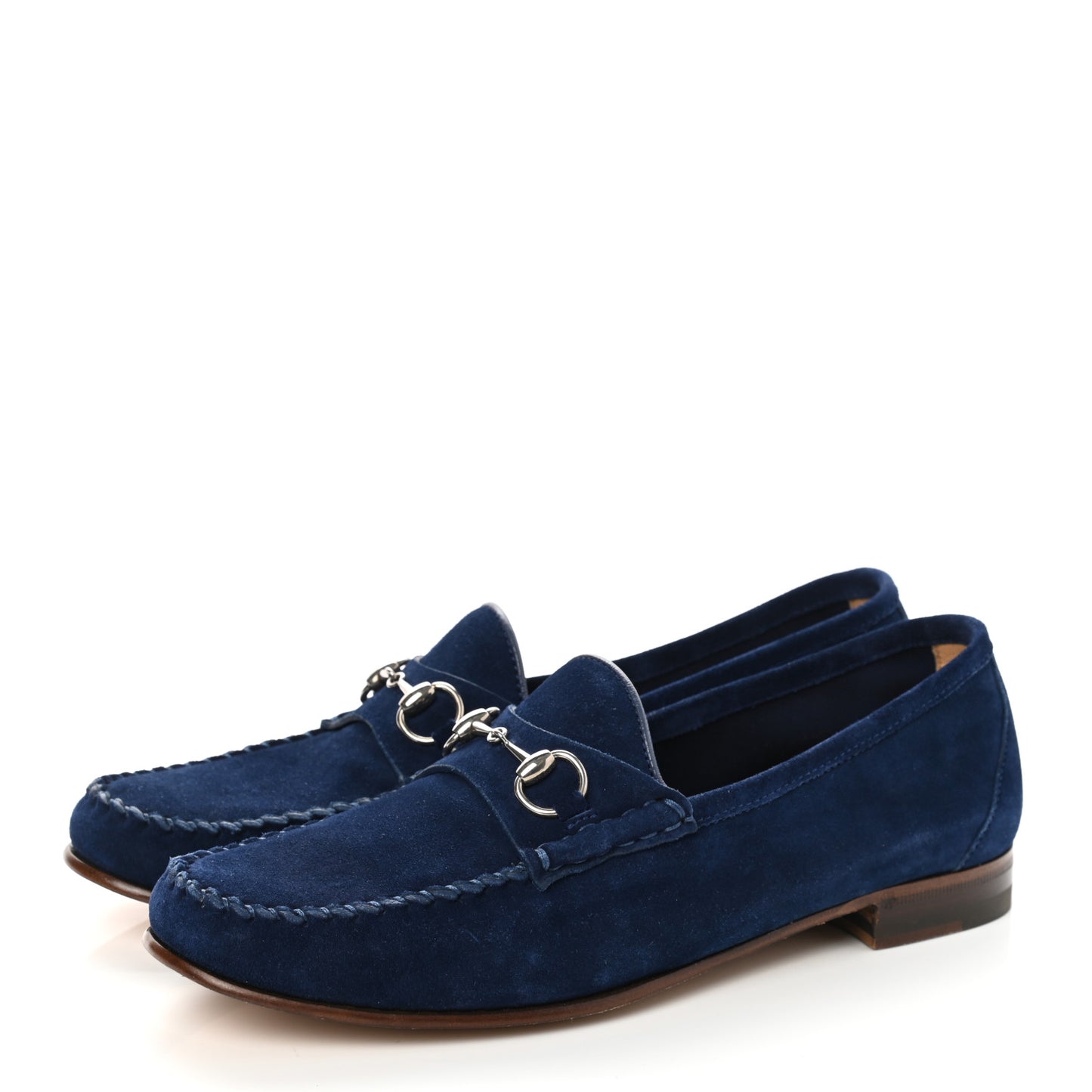 Suede Calfskin Womens 1953 Horsebit Loafers 39 Cobalt Blue