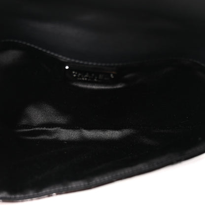 Chanel Patent Calfskin Quilted Metal Handle Clutch So Black 5 of 9