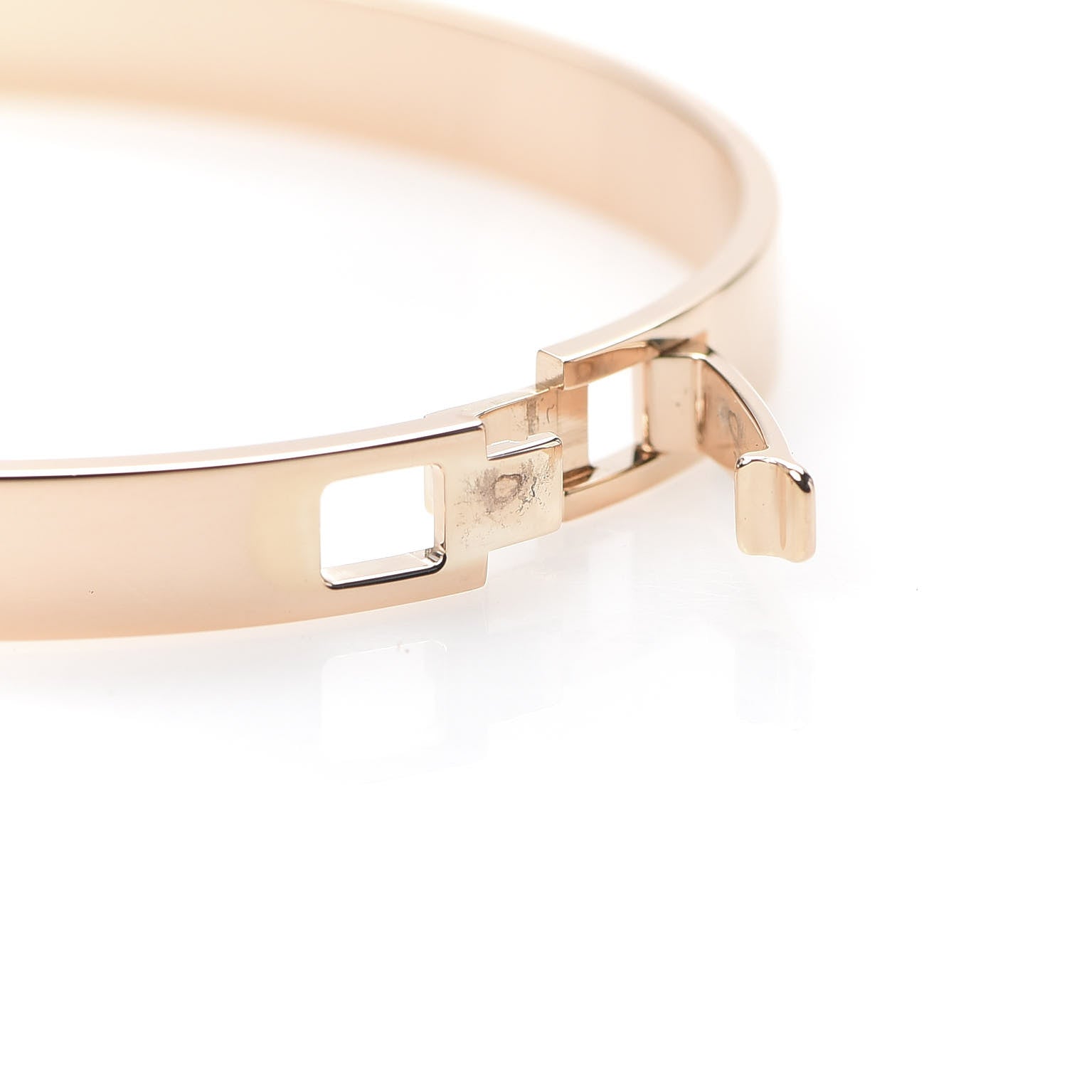 Hermes 18K Rose Gold Diamond PM H D'Ancre Bracelet SH 5 of 6