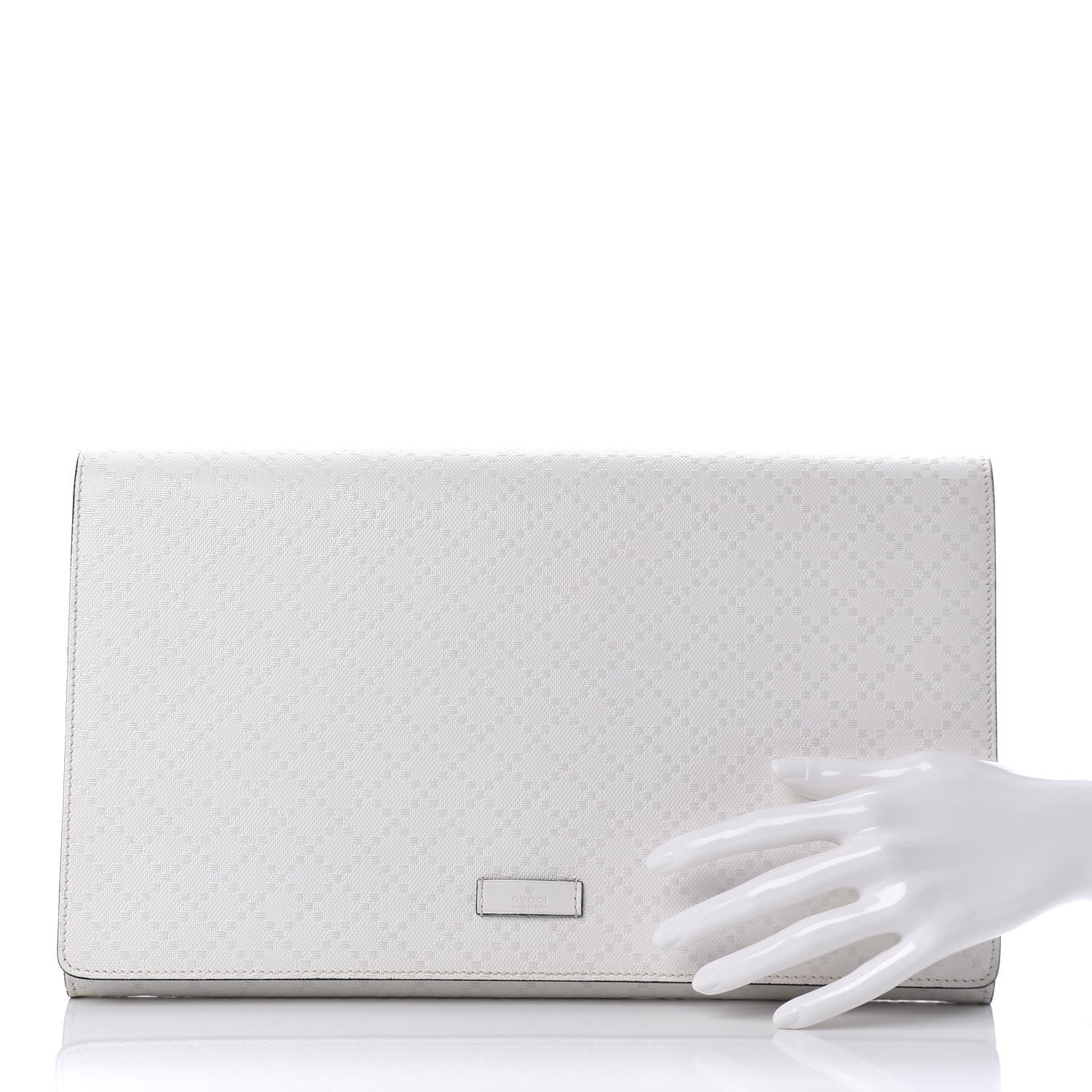 Gucci Hilary Lux Bright Diamante Clutch Great White 2 of 8