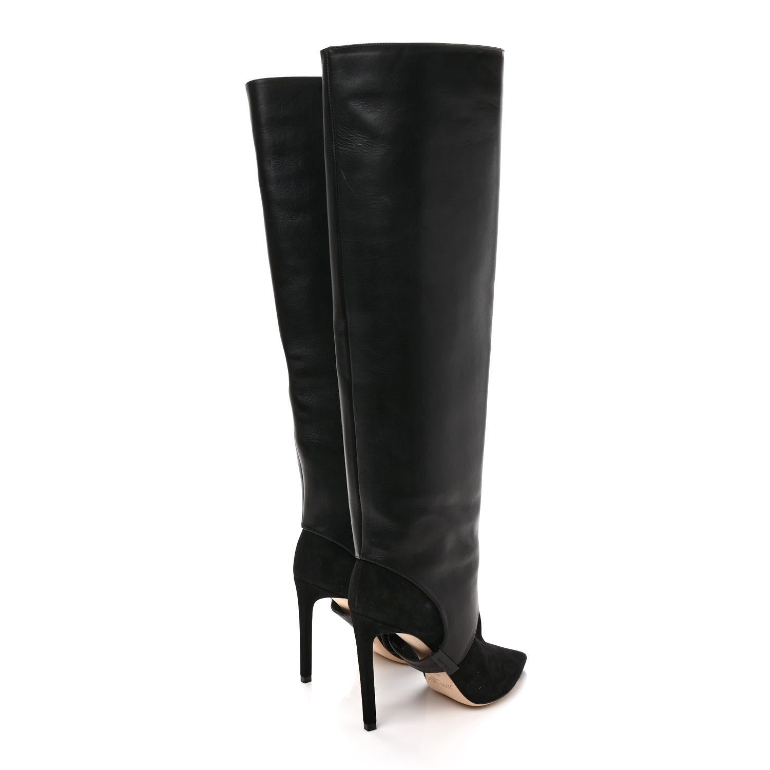 Jimmy Choo Suede Calfskin Hurley 100 Boots 36 Black 4 of 10