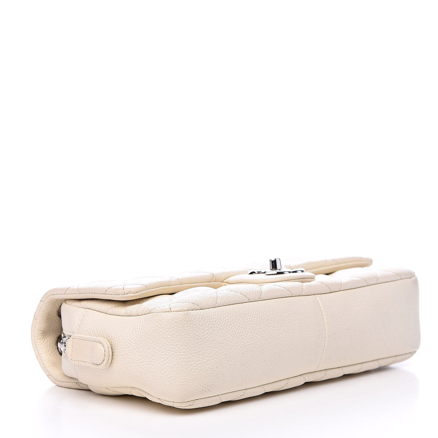 Caviar Quilted Medium Easy Flap Dark White