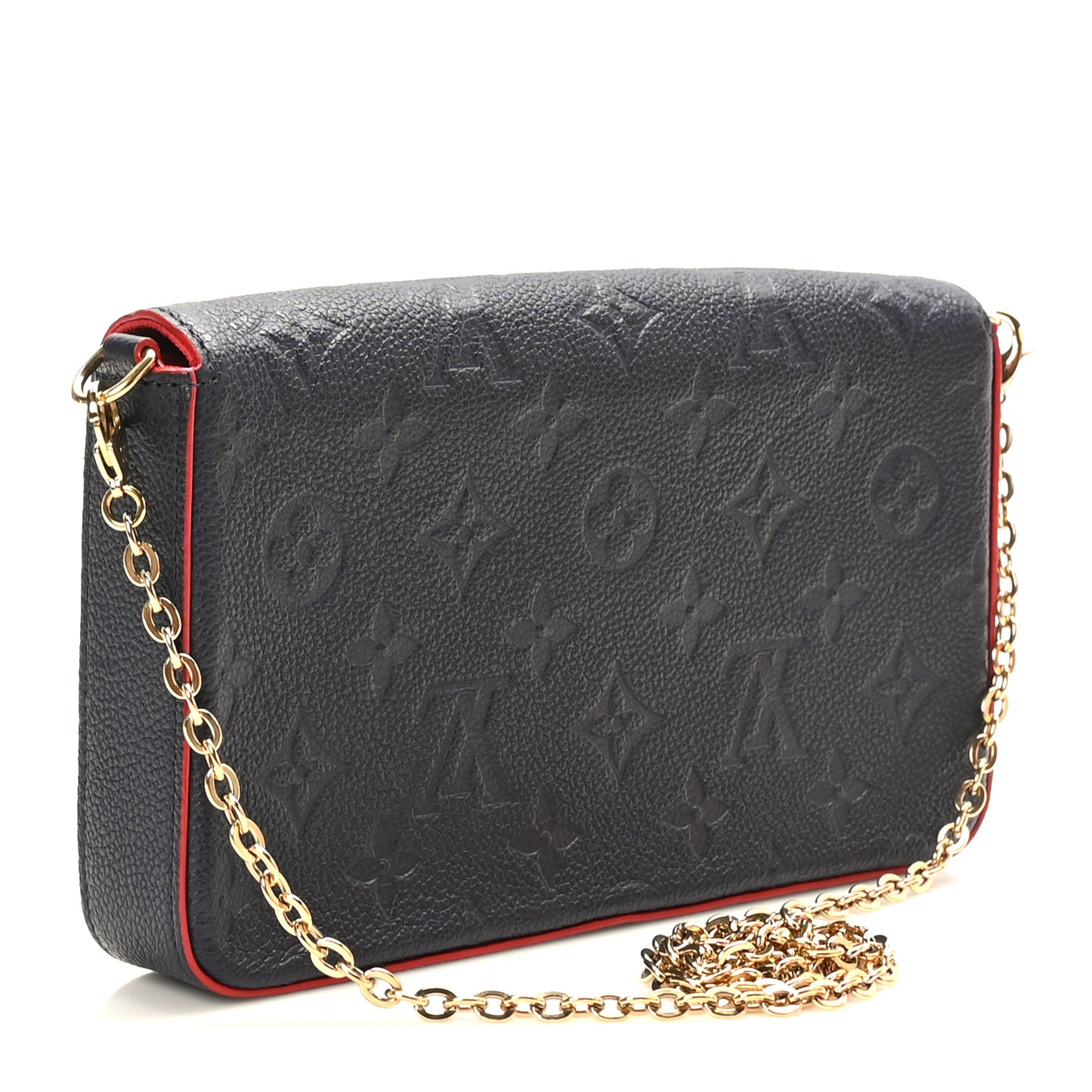 Empreinte Pochette Felicie Chain Wallet Marine Rouge