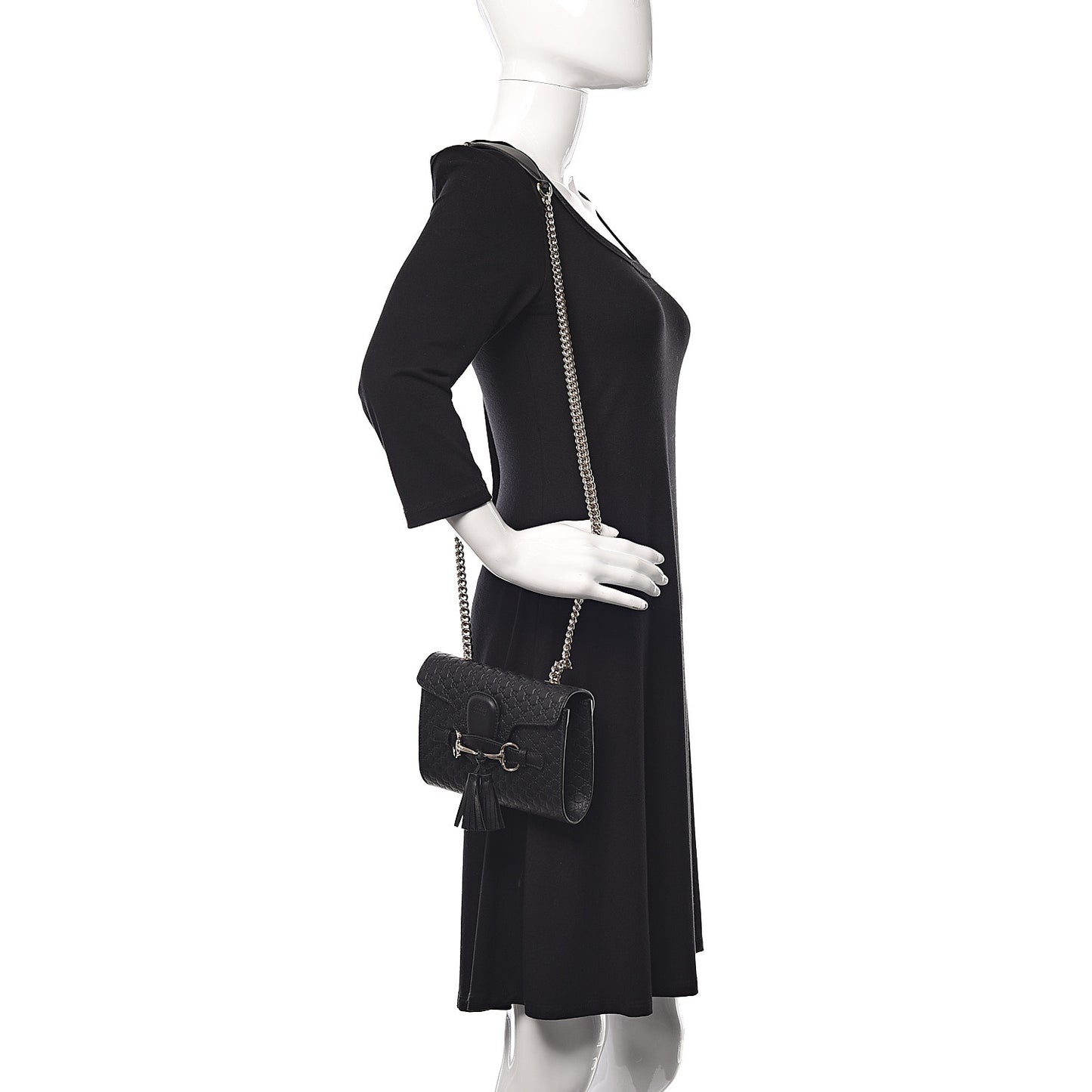 Microguccissima Mini Emily Shoulder Bag Black