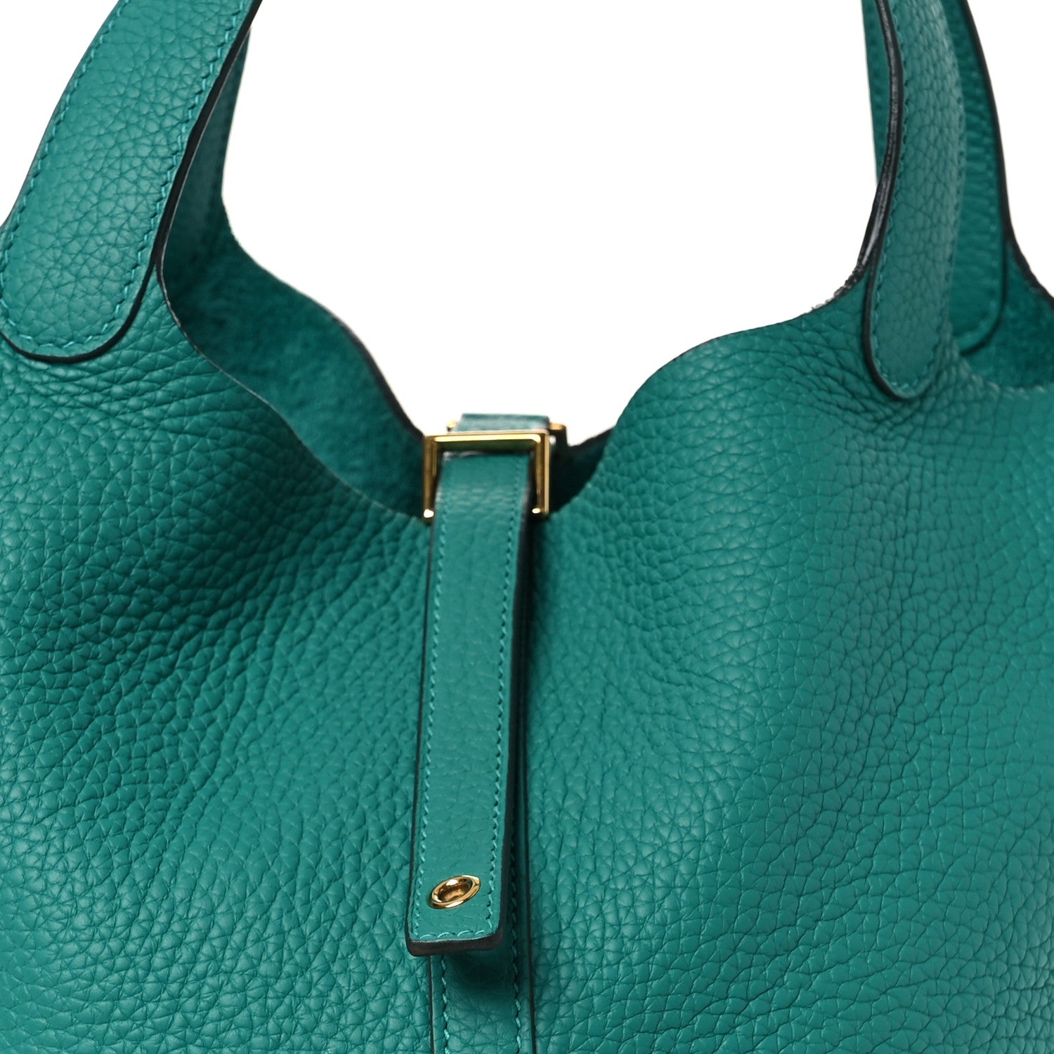 Hermes Taurillon Clemence Picotin Lock 22 MM Vert Verone 8 of 10