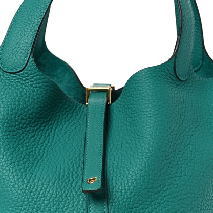 Hermes Taurillon Clemence Picotin Lock 22 MM Vert Verone 8 of 10