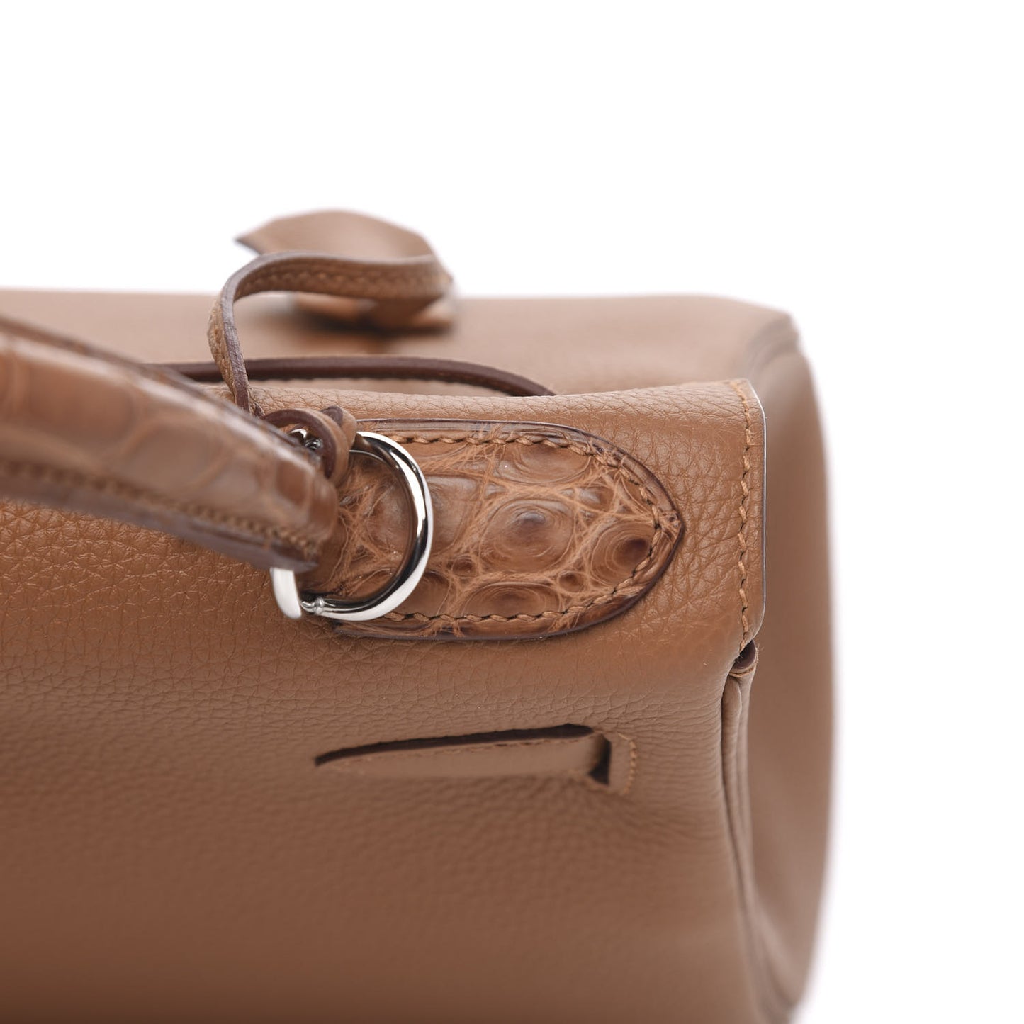 Togo Matte Alligator Kelly Retourne Touch 28 Gold