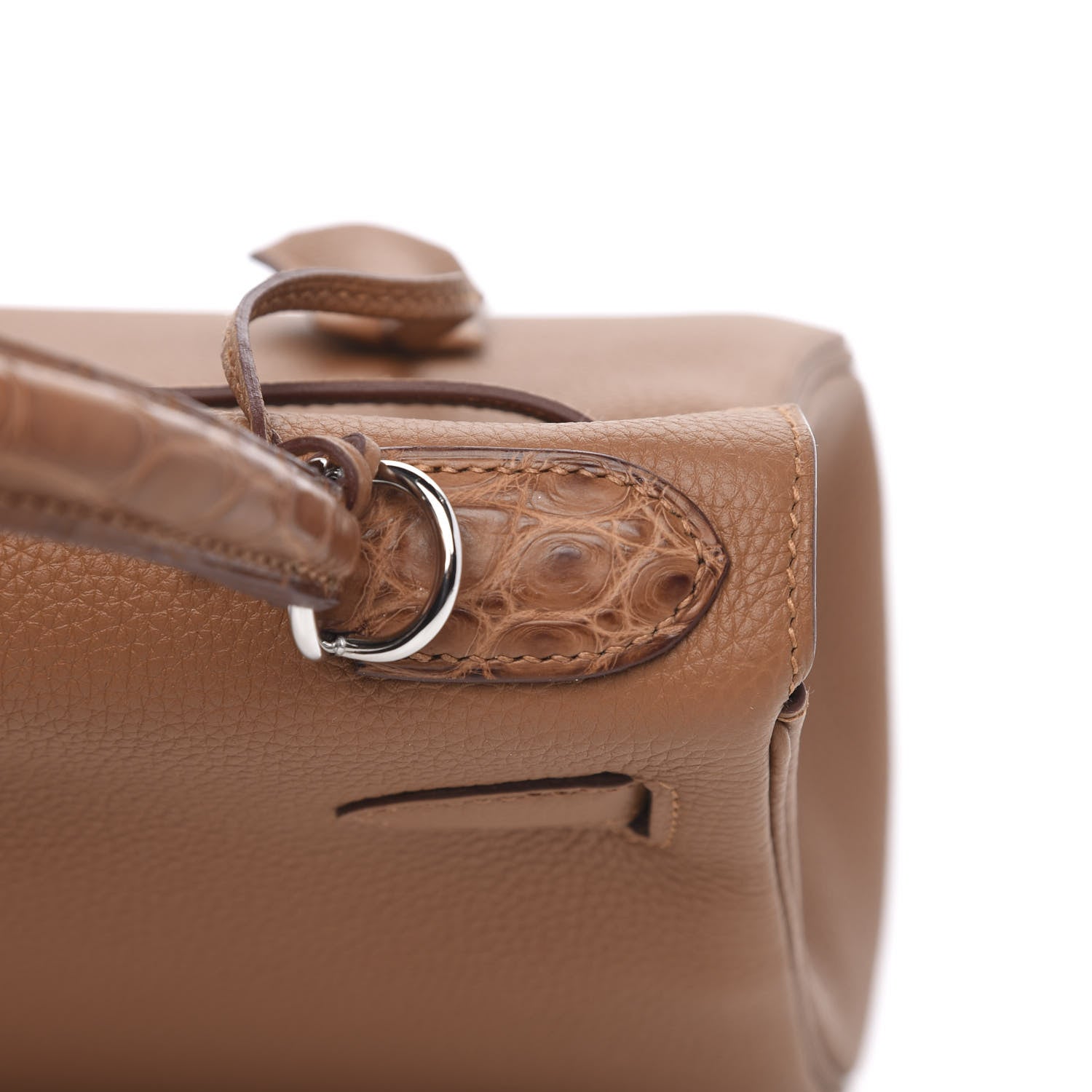 Hermes Togo Matte Alligator Kelly Retourne Touch 28 Gold 22 of 32