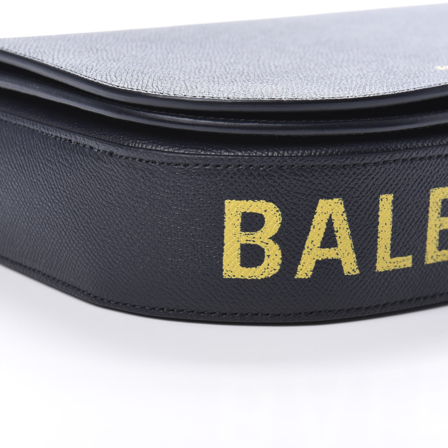 Balenciaga Signature Grained Calfskin Logo S Ville Day Bag Bleu Tempete Jaune 9 of 10