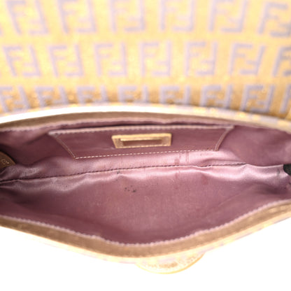 Fendi Metallic Calfskin Jacquard Zucchino Leopard Print Compilation Hobo Gold Multicolor 5 of 12