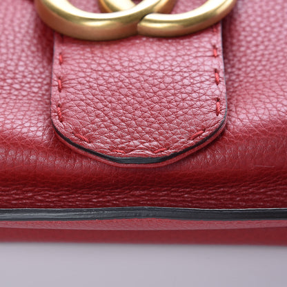 Gucci Cellarius Calfskin Feline GG Marmont Flap Shoulder Bag Vulcanic Red 11 of 14
