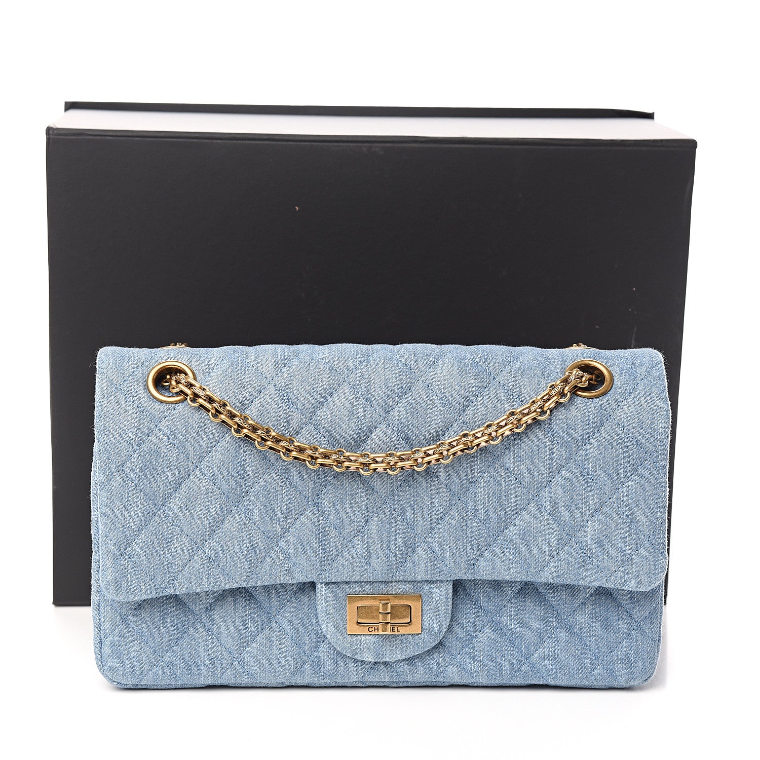 Chanel Denim Quilted 2.55 Reissue 225 Flap Blue 10 of 10