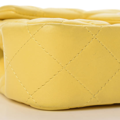 Chanel Lambskin Quilted Extra Mini Rectangular Flap Yellow 9 of 13
