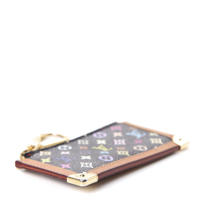 Louis Vuitton Monogram Multicolor Key Pouch Black 7 of 10