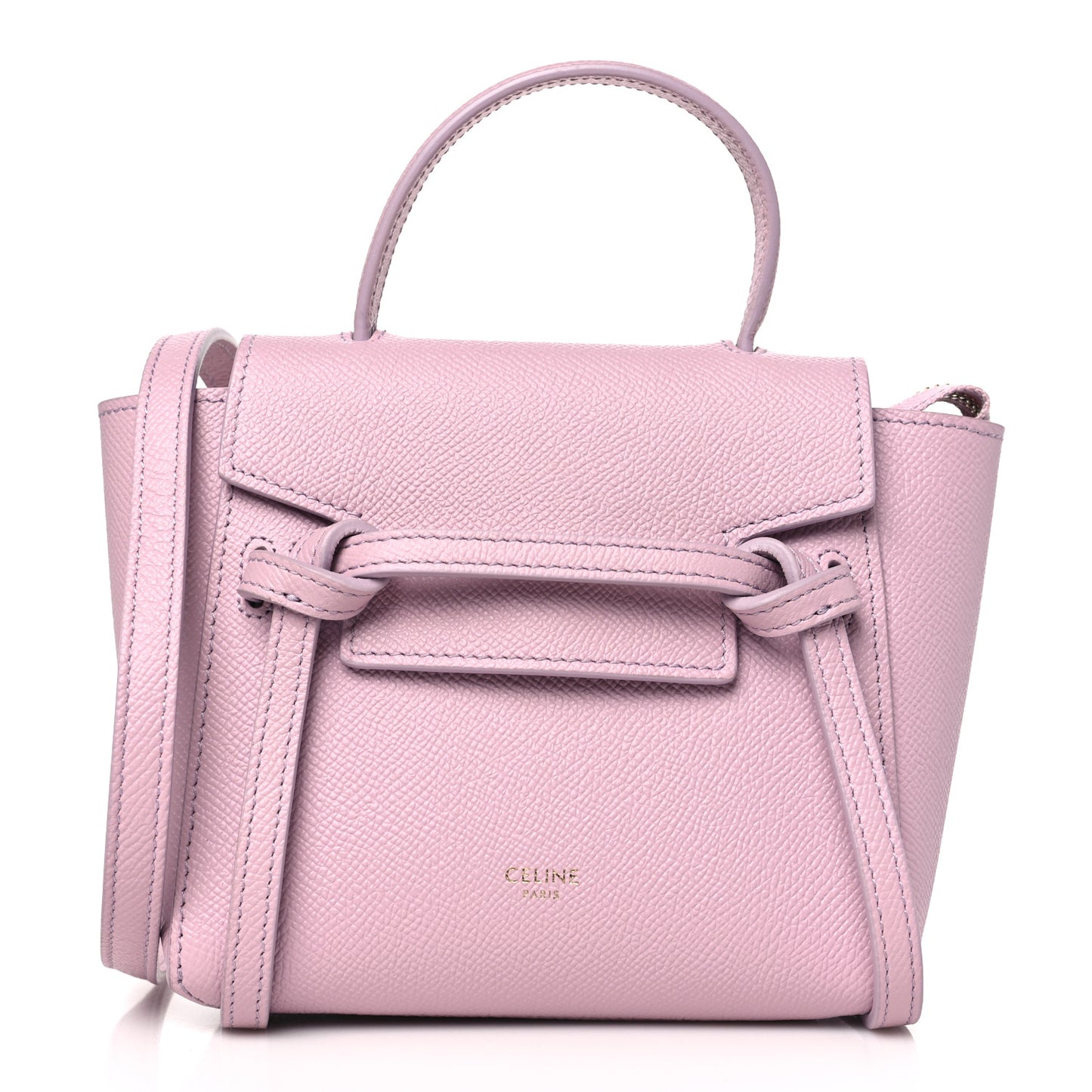 Grained Calfskin Pico Belt Bag Rose Quartz