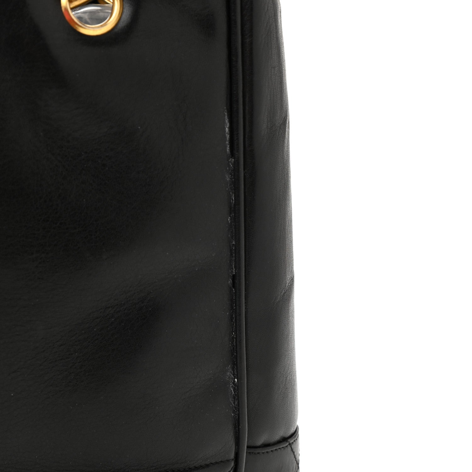 Chanel Lambskin Quilted Shopping Tote Black 12 of 12