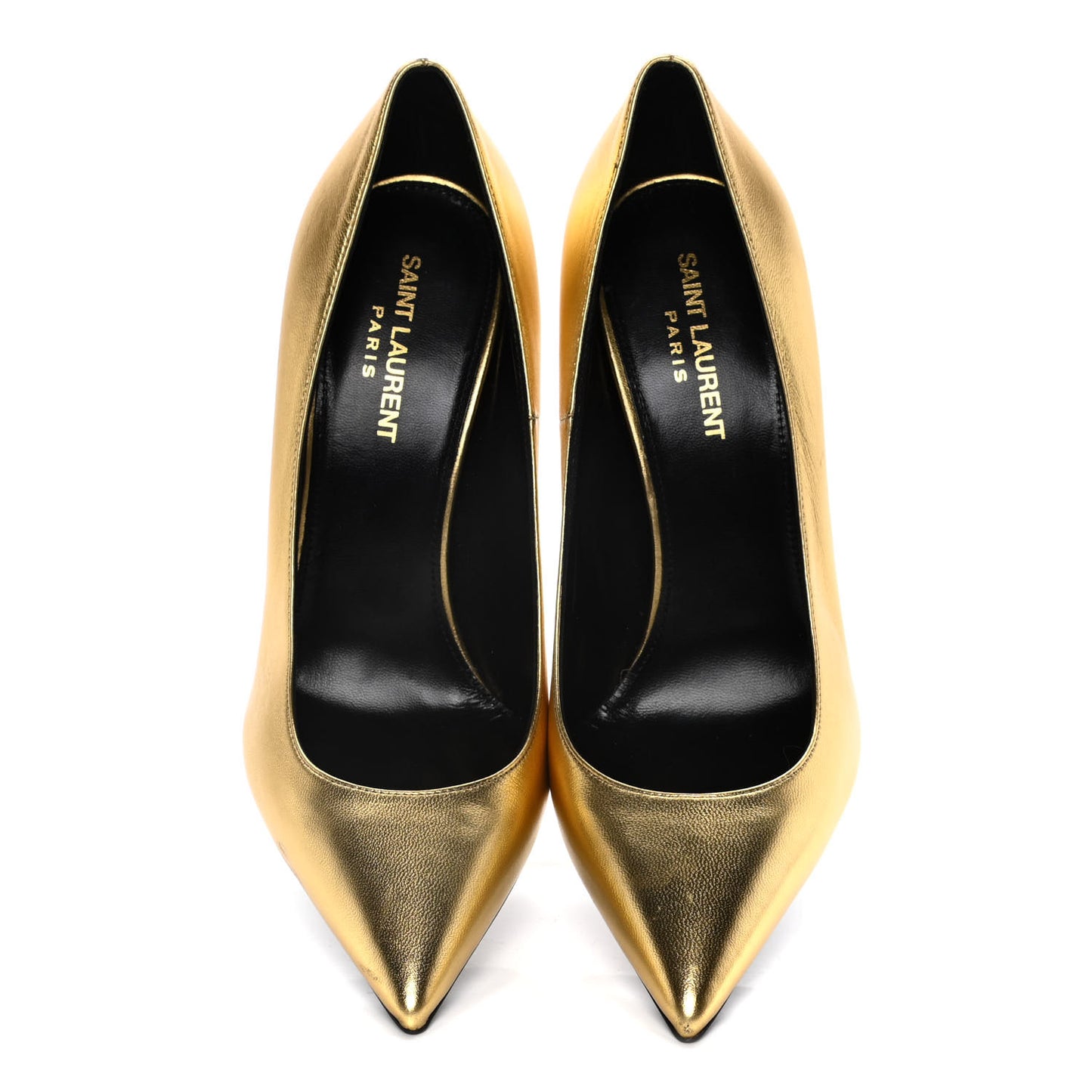 Calfskin Opyum 100 Pumps 39 Gold