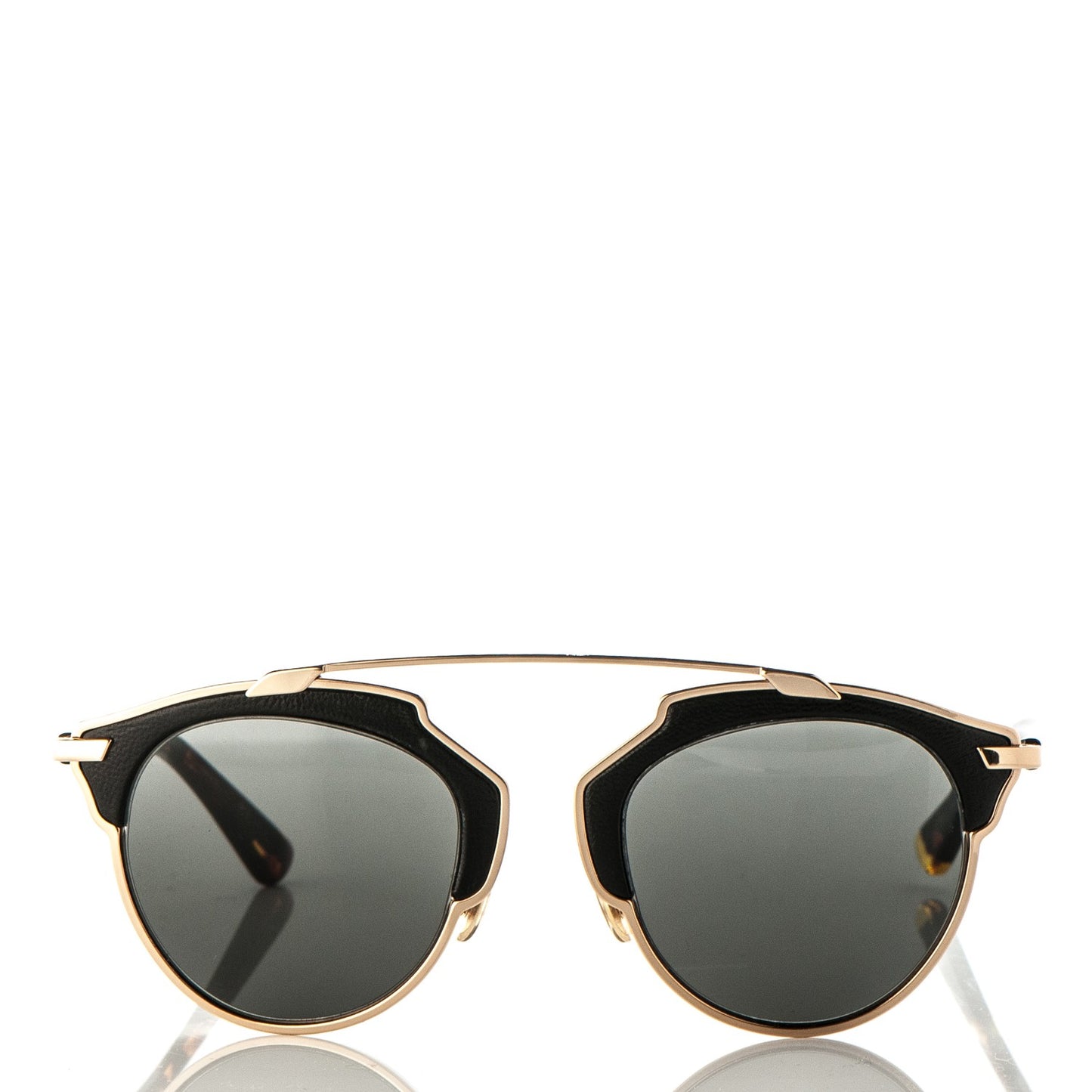 Metal Lambskin So Real Sunglasses Black