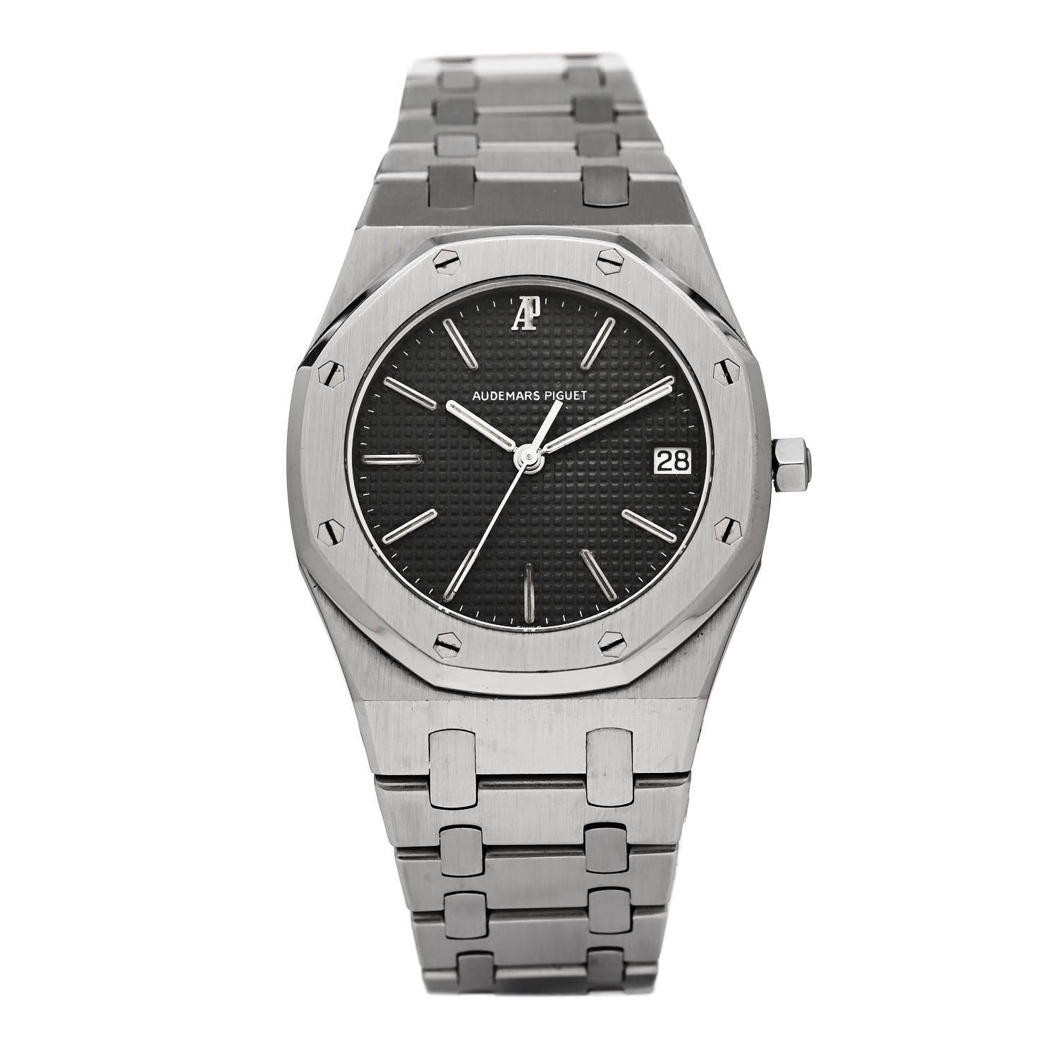 Audemars Piguet Stainless Steel 36mm Royal Oak Quartz Watch Black 56023ST 1 of 5