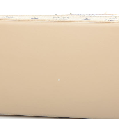 MCM Visetos Striped Medium Anya Shopper Tote White Beige 8 of 10